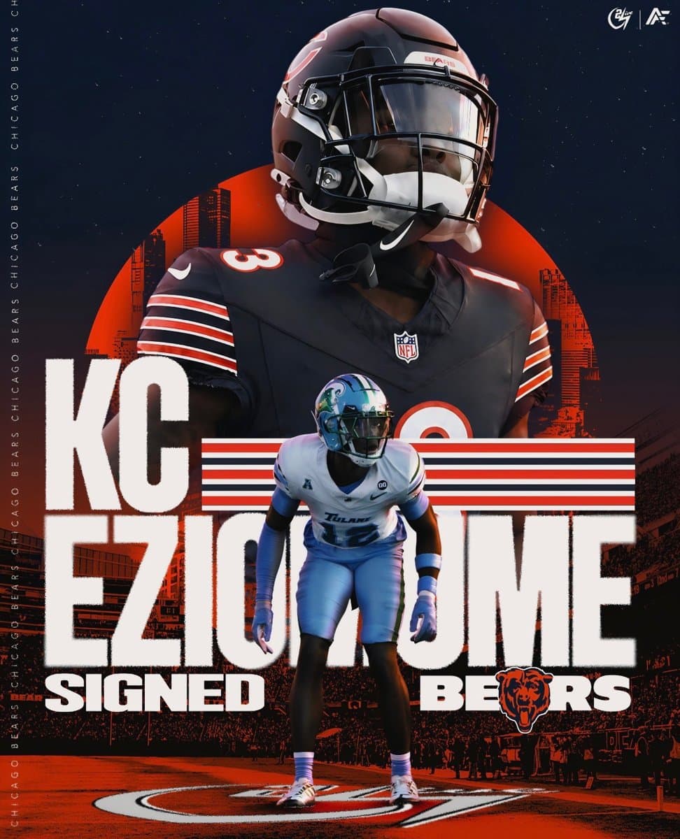 KC Eziokwume signed with the Chicago Bears